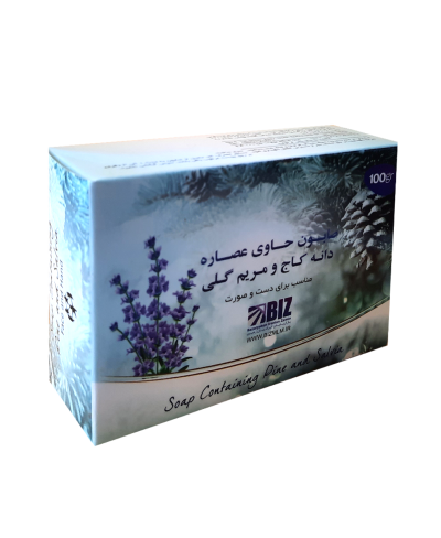 پک ۳ عددی صابون دست و صورت دانه کاج و مریم گلی